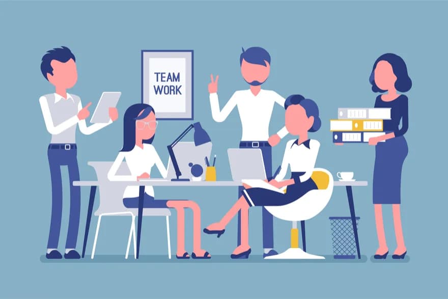 Our team at work